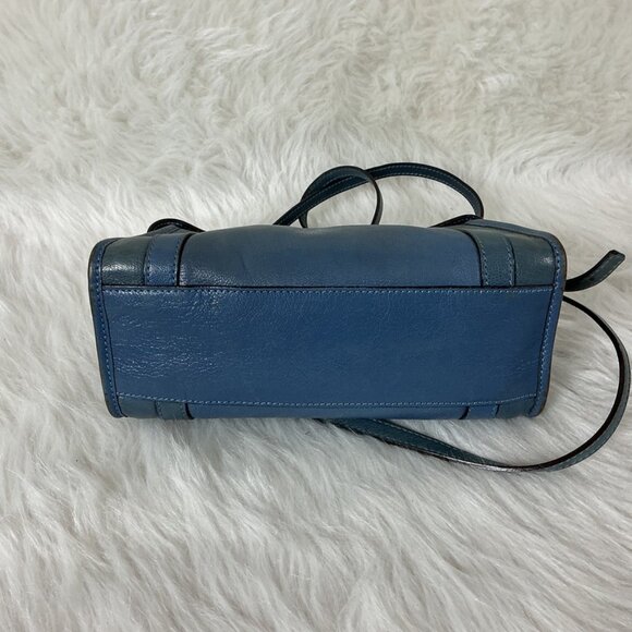 Marc Jacobs Gray Blue Leather Marc Jacobs Wellington Peggy Crossbody Bag - Picture 6 of 10